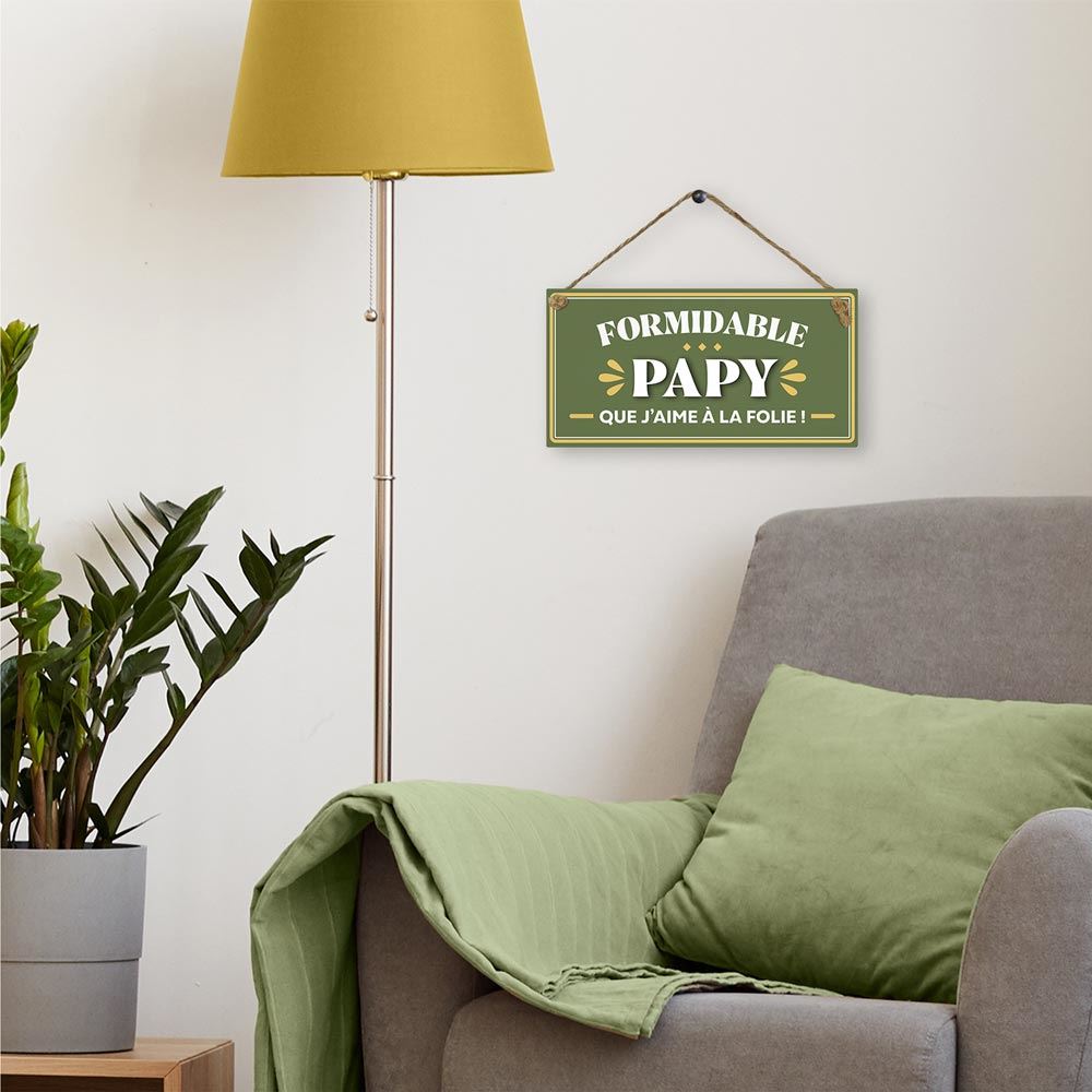 Plaque bois "formidable papy"
