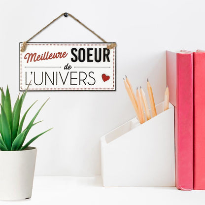 Plaque bois "meilleure soeur"