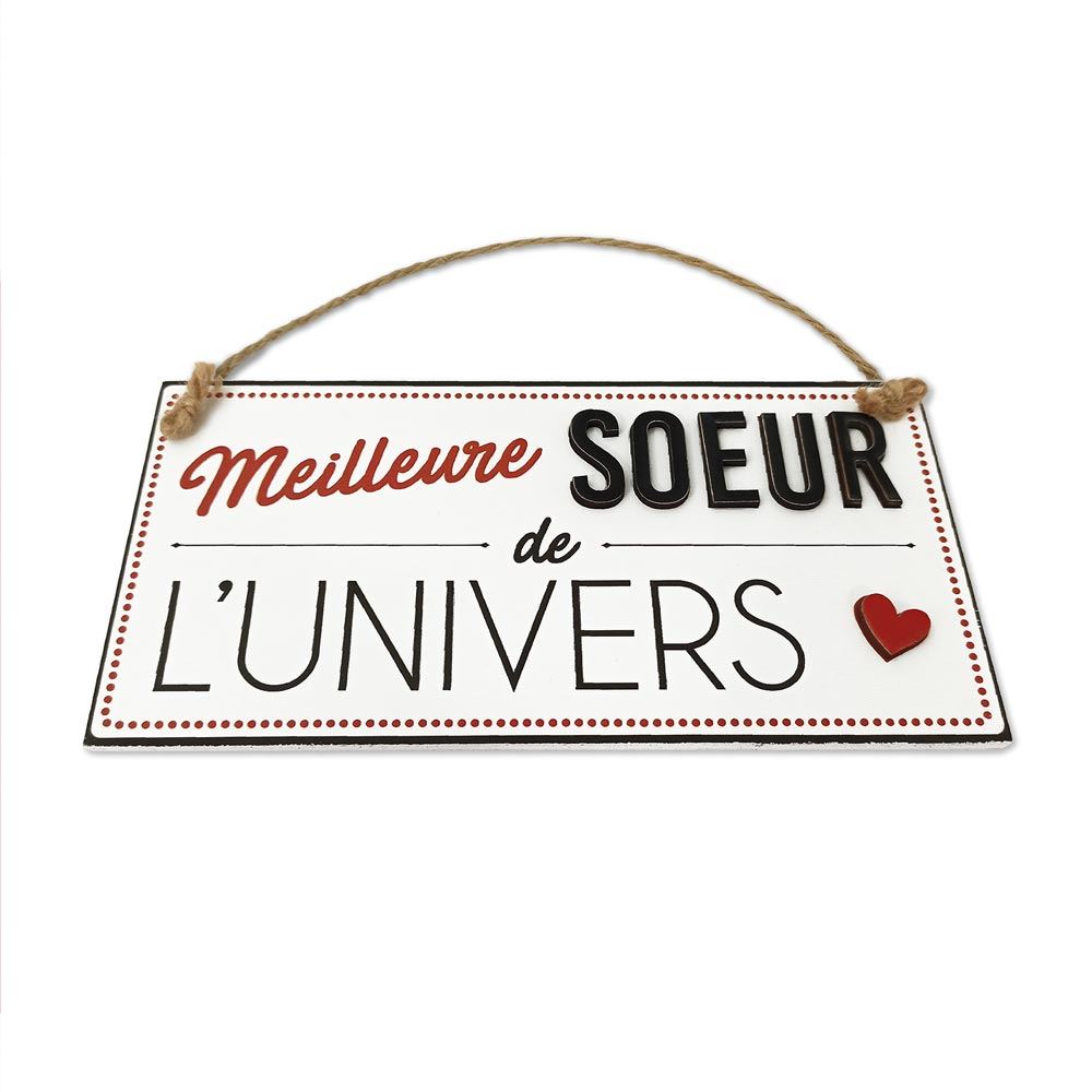 Plaque bois "meilleure soeur"