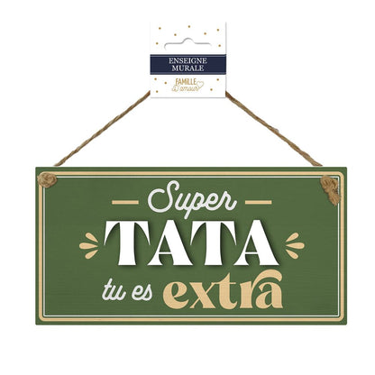 Plaque bois "tata extra"