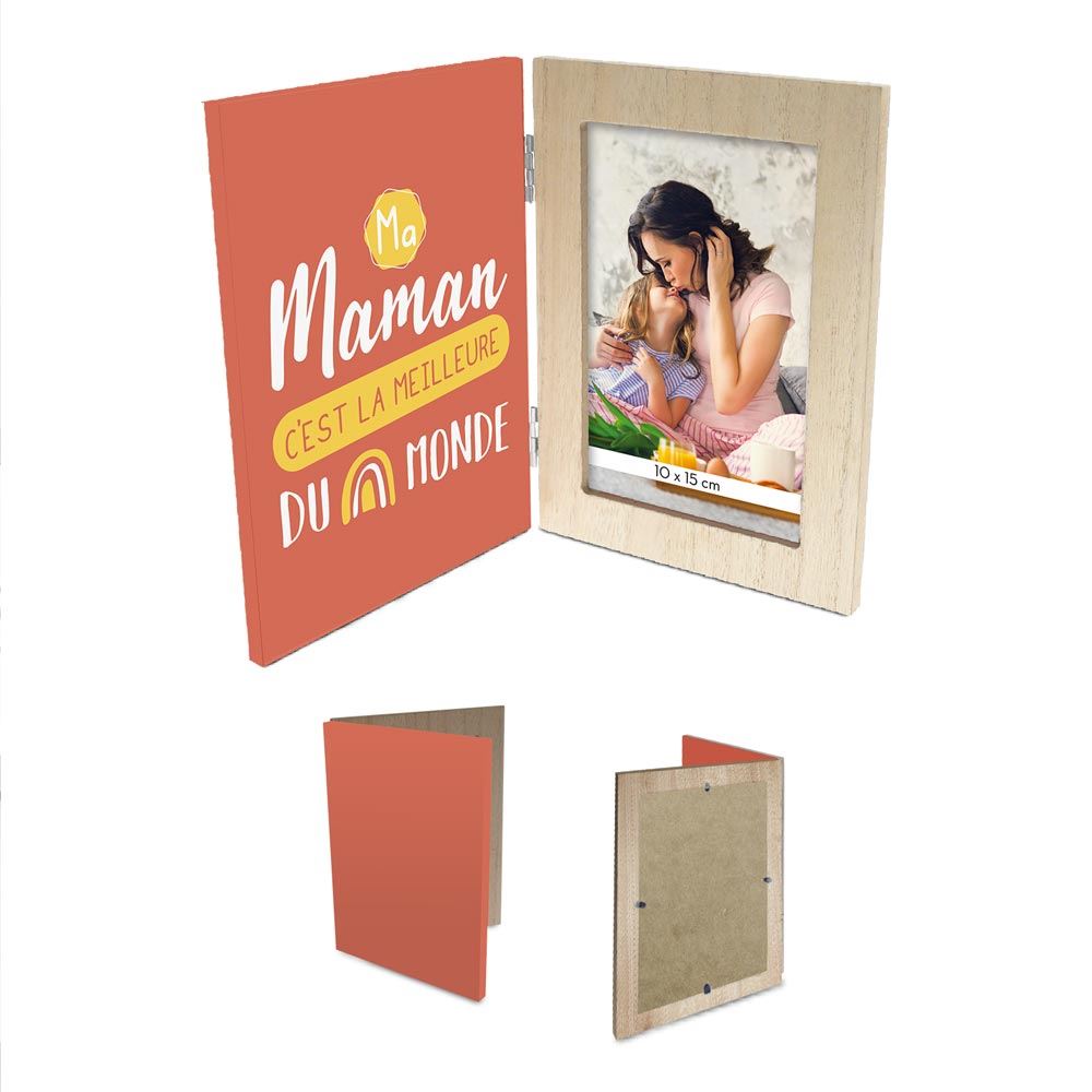 Cadre photo double "maman c est la meilleure"