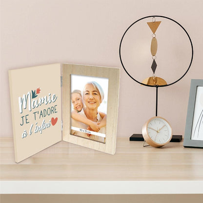 Cadre photo double "mamie je t adore a l infini"