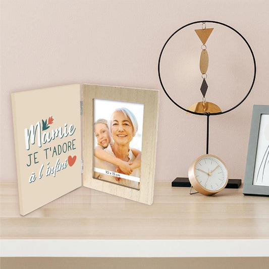 Cadre photo double "mamie je t adore a l infini"