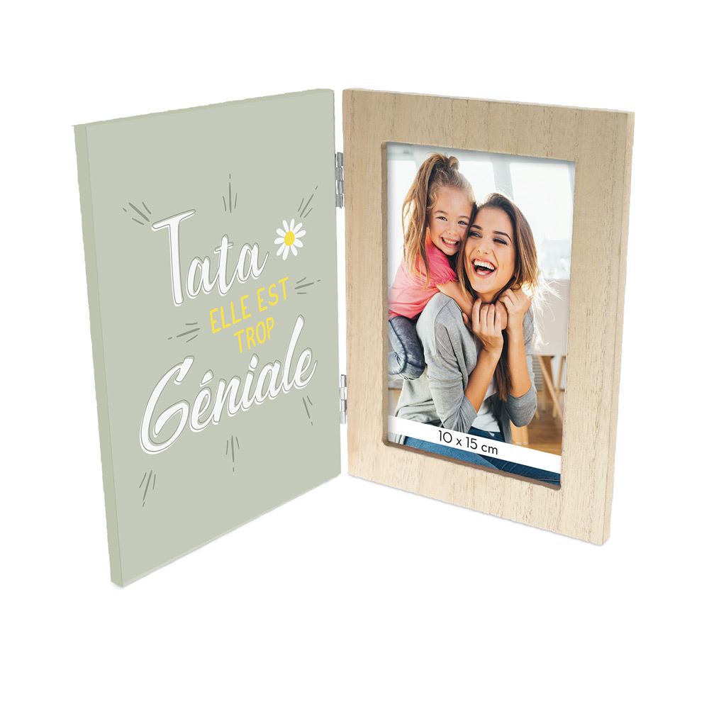 Cadre photo double "tata elle est trop geniale"