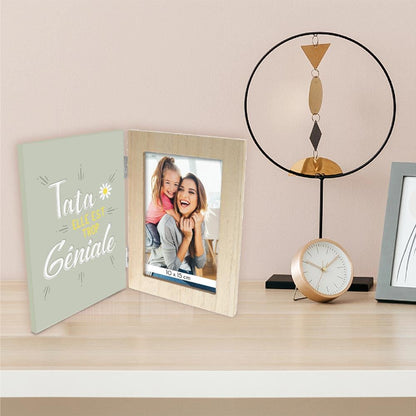 Cadre photo double "tata elle est trop geniale"