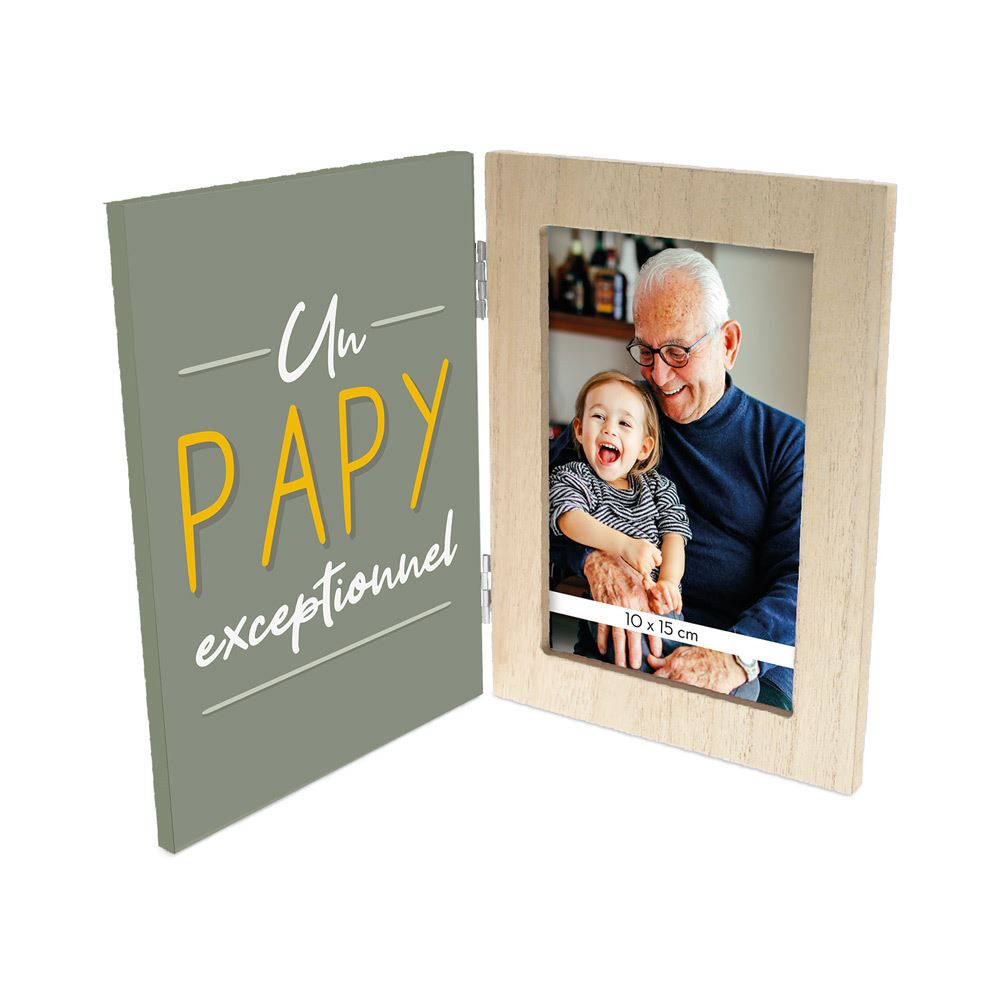 Cadre photo double "un papy exceptionnel"