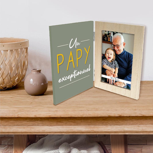 Cadre photo double "un papy exceptionnel"
