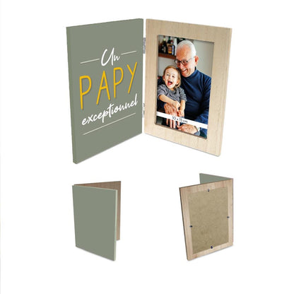 Cadre photo double "un papy exceptionnel"