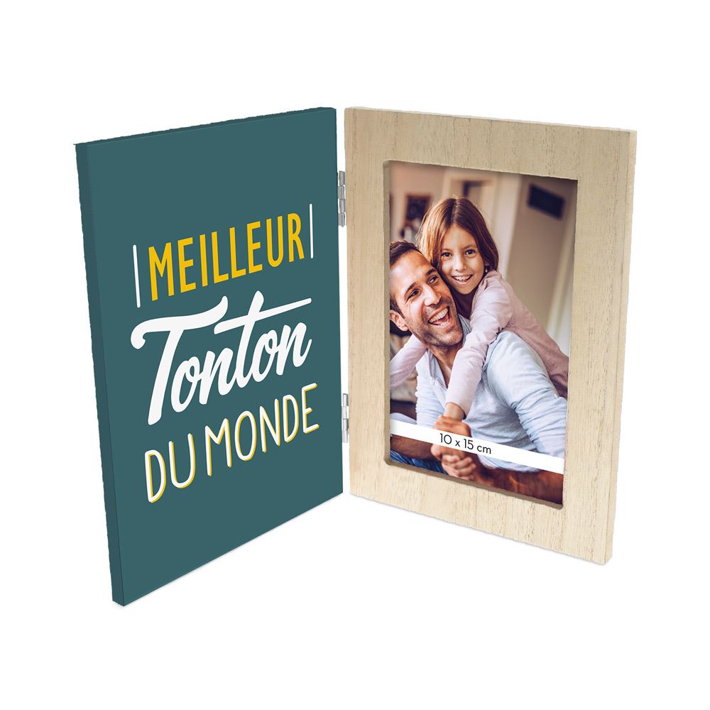 Cadre photo double "meilleur tonton du monde"