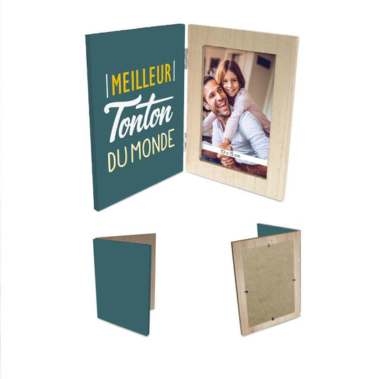 Cadre photo double "meilleur tonton du monde"