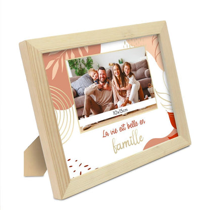 Cadre photo "la vie est belle en famille"