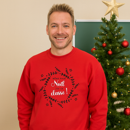 Pull rouge de Noël Institutrice - Instituteur