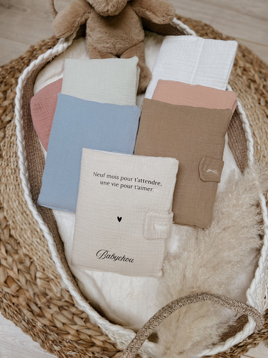 Protège-carnet de santé en gaze