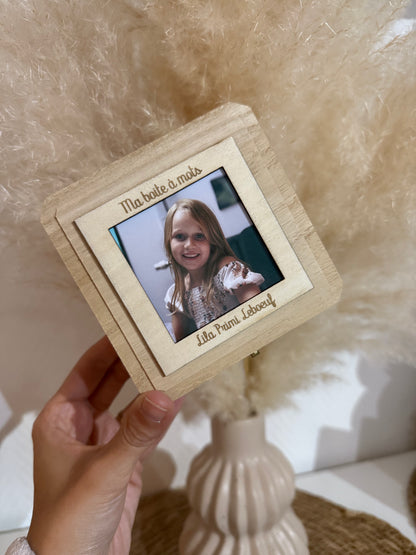 Boite en bois avec photo