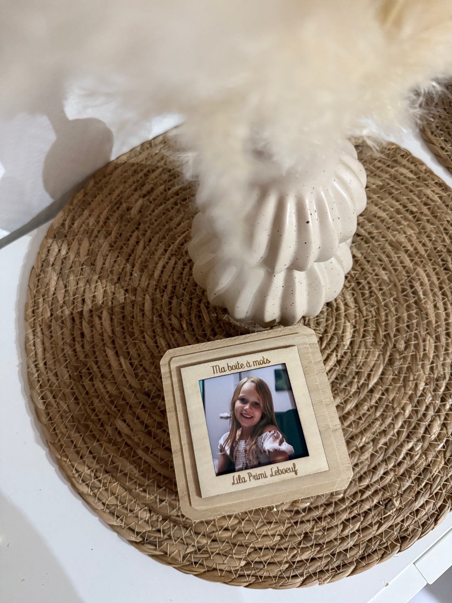 Boite en bois avec photo