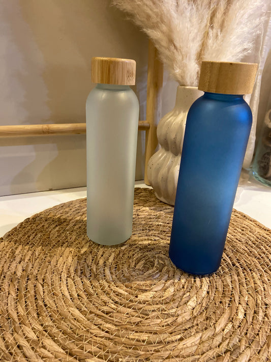 Bouteille en vert givré