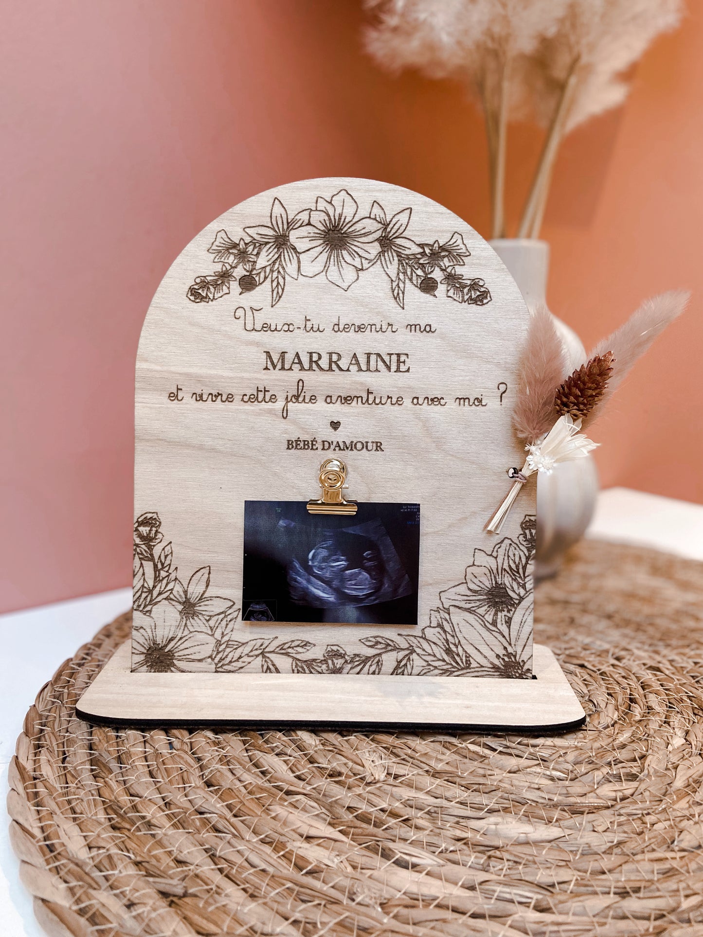 Déco en bois - demande Parrain / marraine
