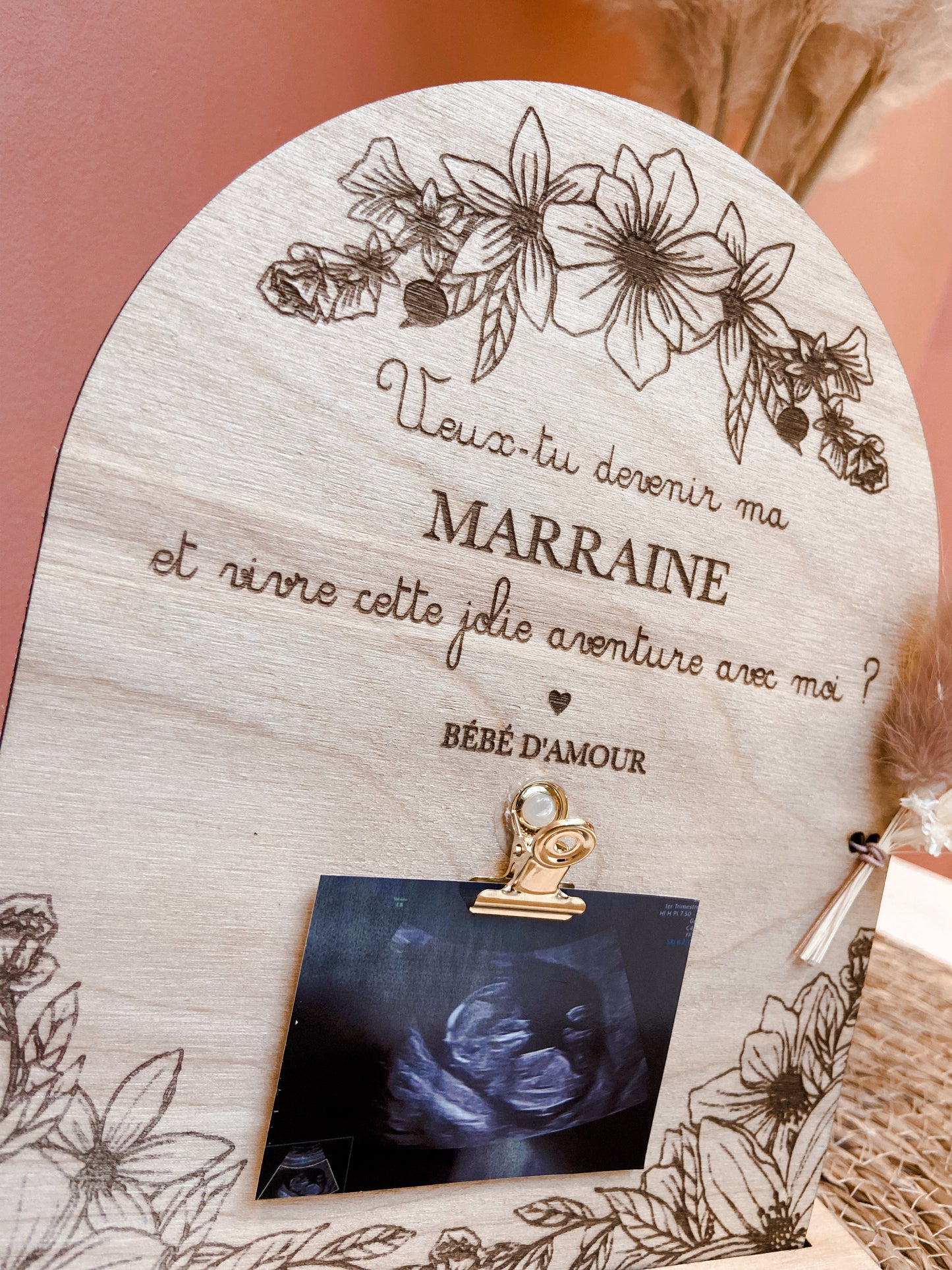 Déco en bois - demande Parrain / marraine