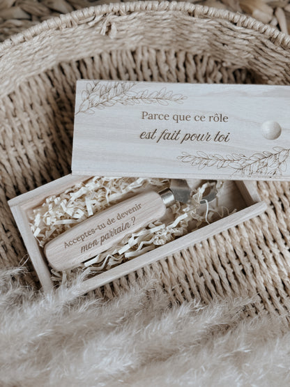 Coffret décapsuleur - demande parrain