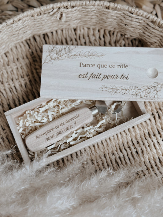 Coffret décapsuleur - demande parrain