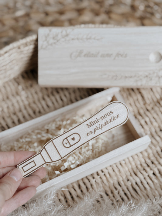 Coffret test de grossesse en bois