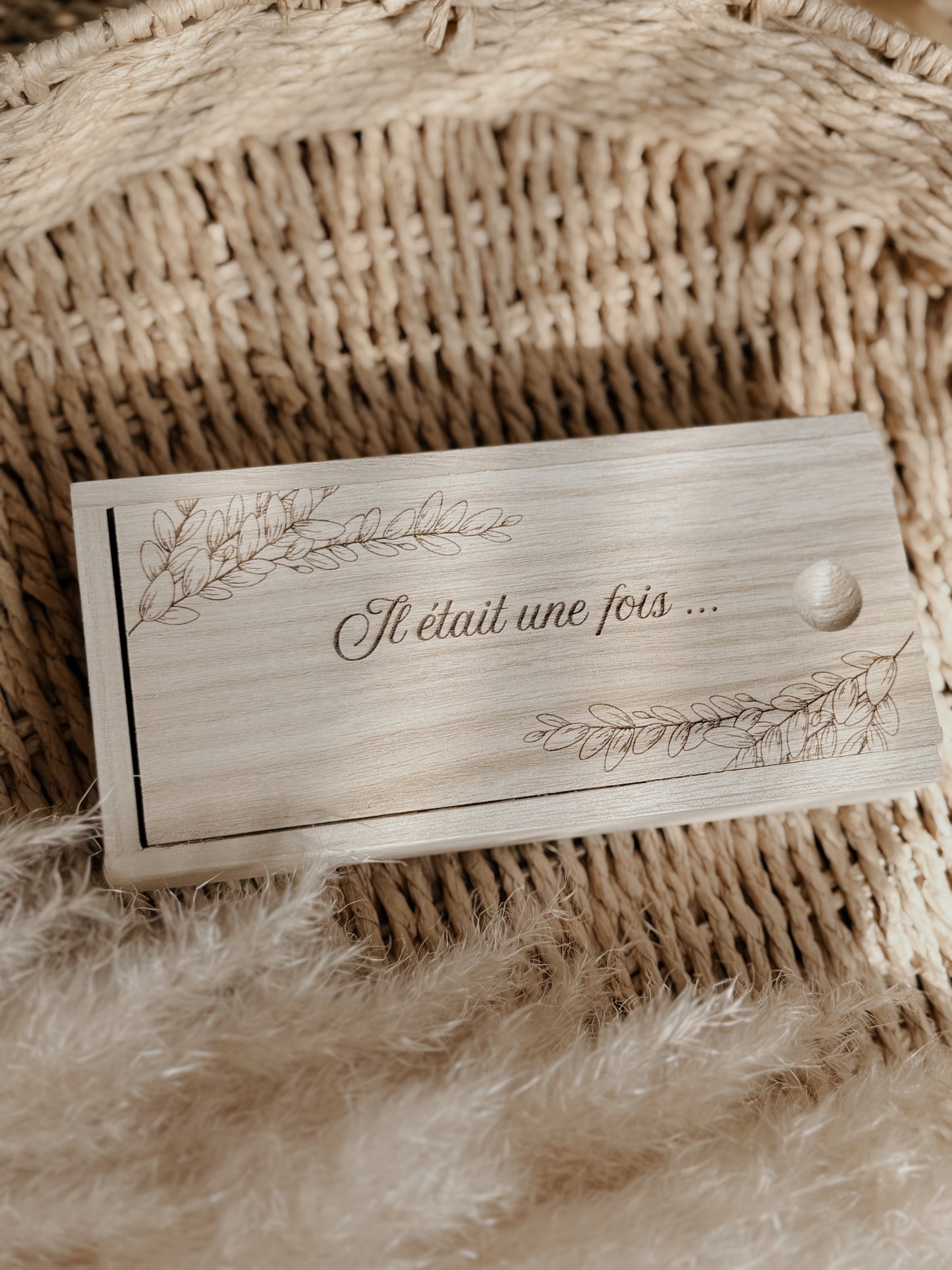 Coffret test de grossesse en bois
