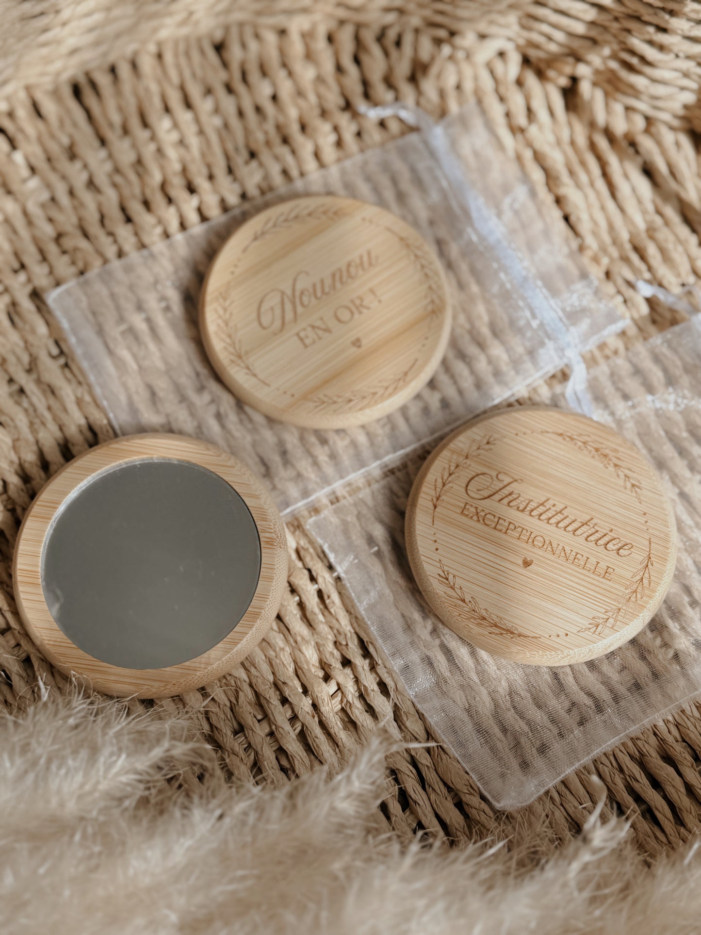 Miroir bambou