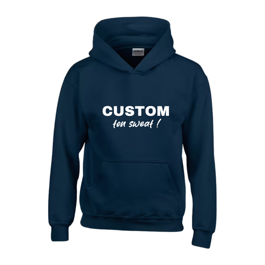 Sweat à capuche enfant bleu marine