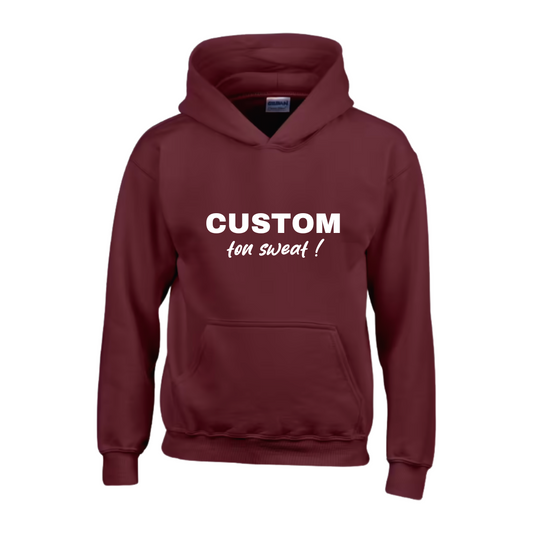 Sweat à capuche enfant marron