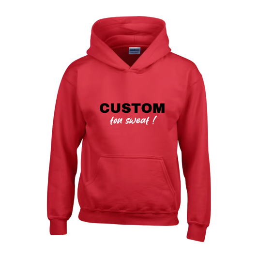 Sweat à capuche enfant rouge