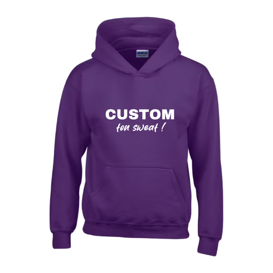 Sweat à capuche enfant pourpre
